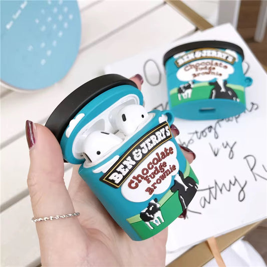 Ben & Jerry’s inspired Ice Cream AirPods Case – Chocolate Fudge Brownie Edition